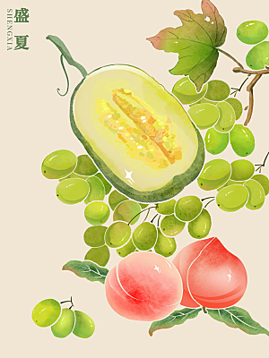 简约大气花卉插画素材