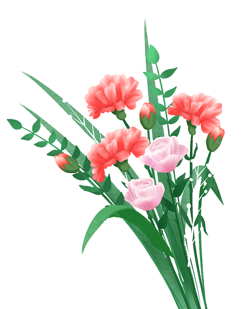 唯美小清新花卉鲜花免扣png元素