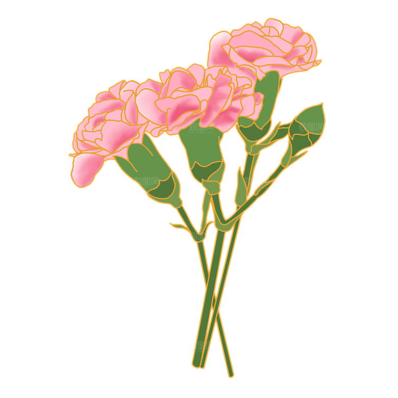 唯美小清新花卉鲜花免扣png元素