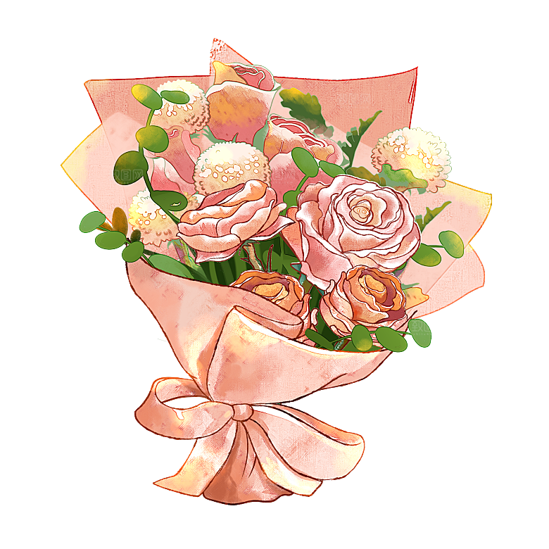 唯美小清新花卉鲜花免扣png元素