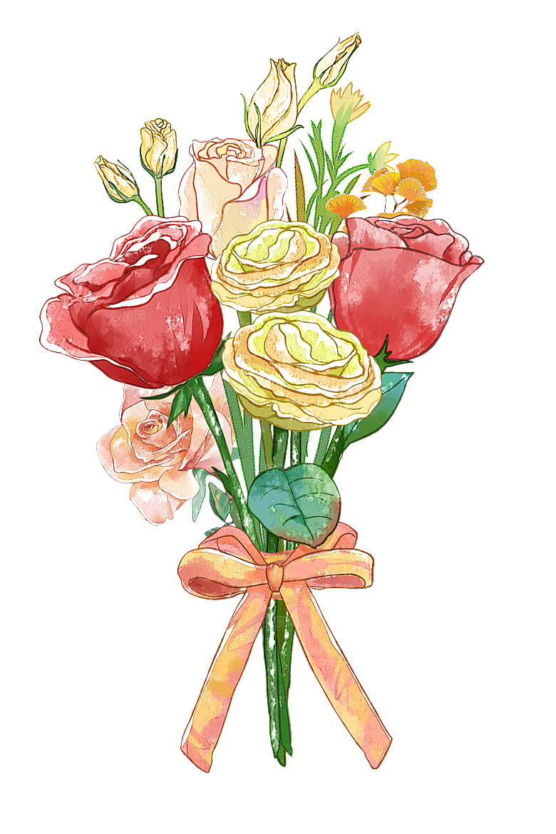 唯美小清新花卉鲜花免扣png元素