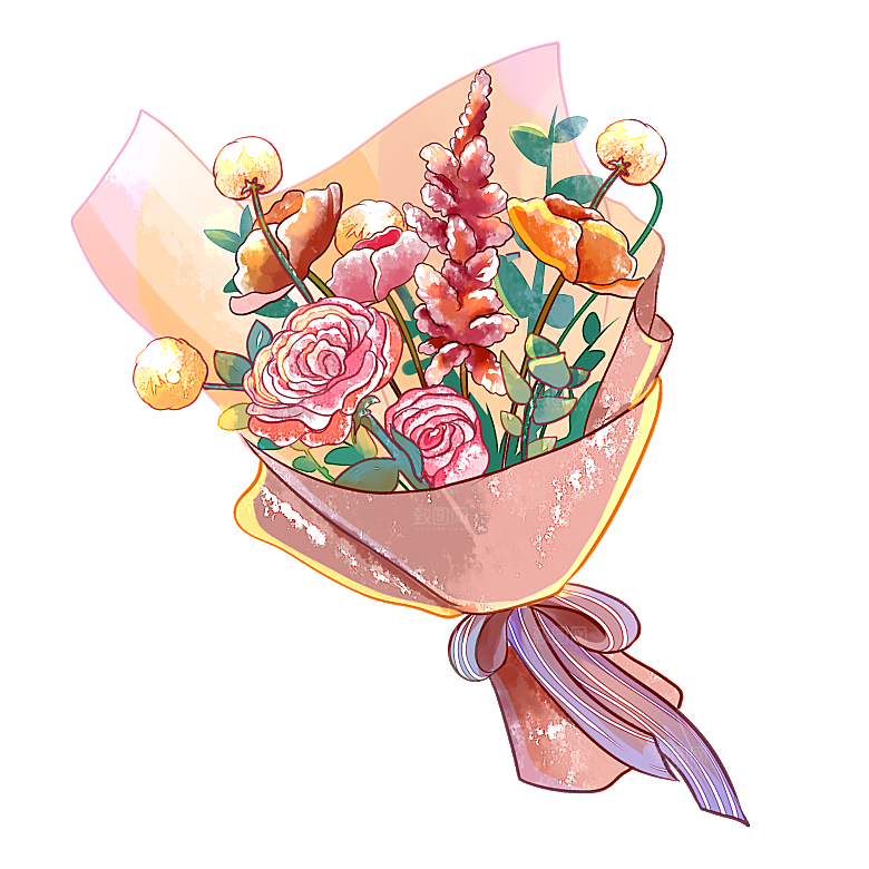 唯美小清新花卉鲜花免扣png元素