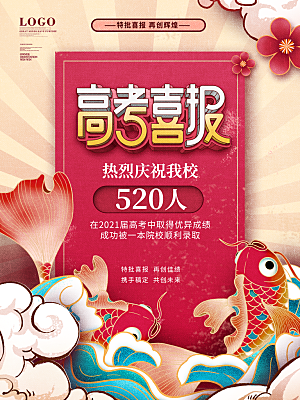 高考宣传海报展板设计素材