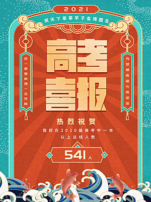 高考宣传海报展板设计素材
