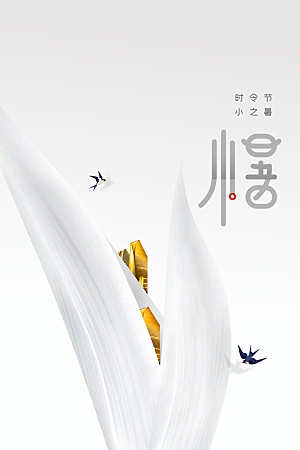 小暑节气传统活动海报