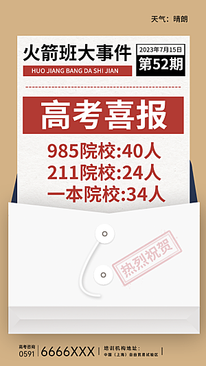 高考宣传海报设计