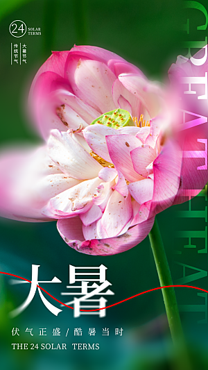 大暑节气宣传海报设计素材