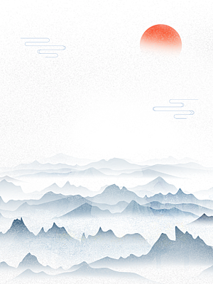 中国风二十四节气节日海报山水风景背景素材