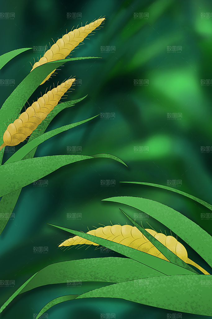 中国风二十四节气节日海报山水风景背景
