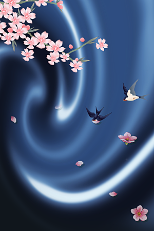 中国风二十四节气节日海报山水风景背景