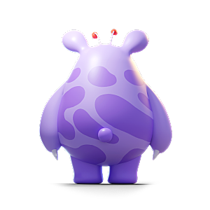 小怪兽怪物卡通形象设计3D元素png