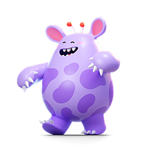 小怪兽怪物卡通形象设计3D元素png