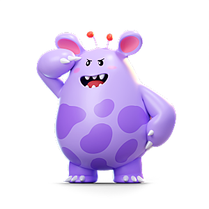 小怪兽怪物卡通形象设计3D元素png