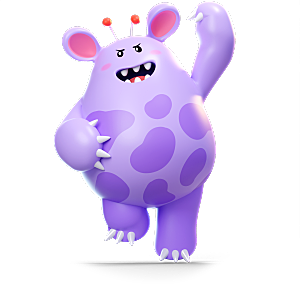 小怪兽怪物卡通形象设计3D元素png
