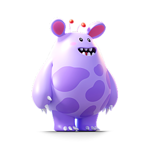 小怪兽怪物卡通形象设计3D元素png