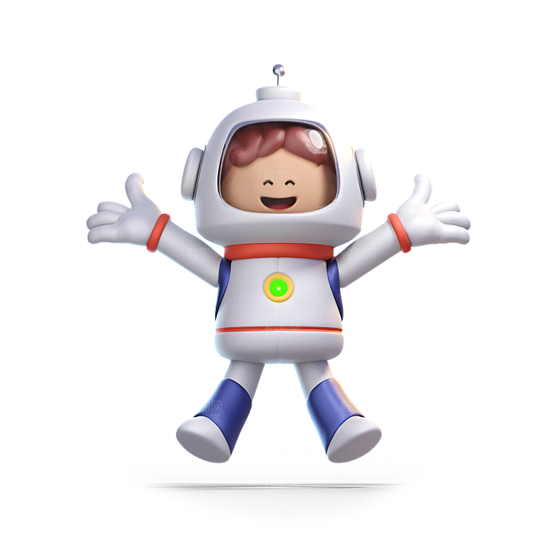 小怪兽怪物宇航员星球太空卡通