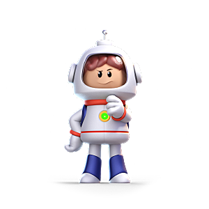小怪兽怪物宇航员星球太空卡通