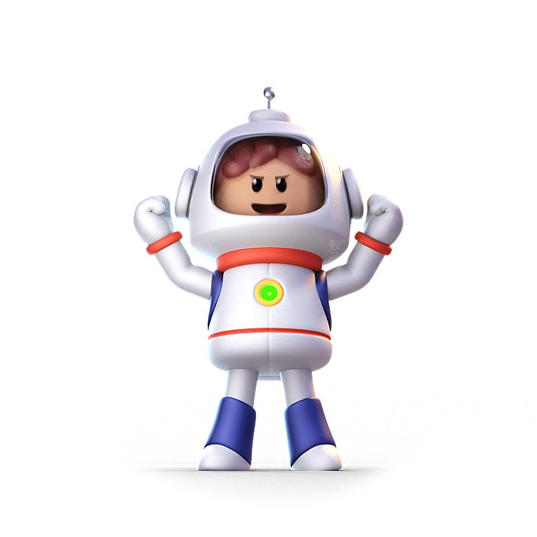 小怪兽怪物宇航员星球太空卡通