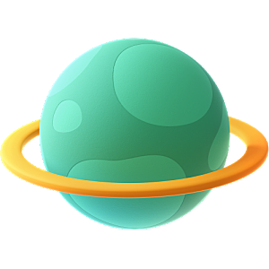 小怪兽怪物宇航员星球太空卡通