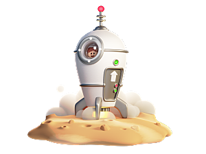 小怪兽怪物宇航员星球太空卡通
