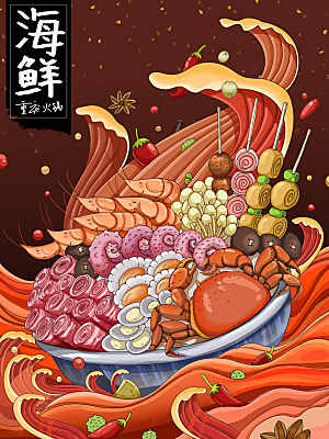 火锅宣传海报设计素材
