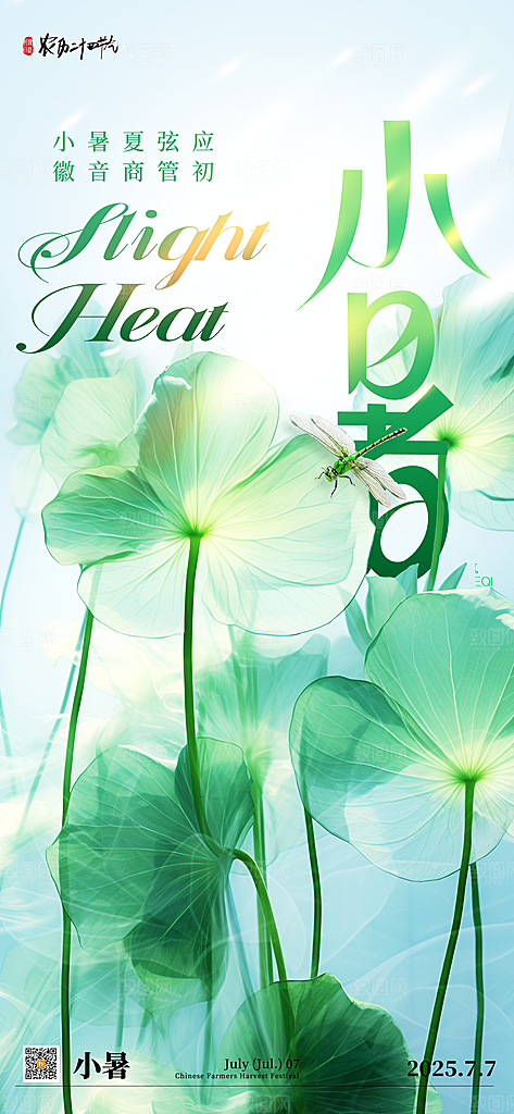小暑二十四节气海报