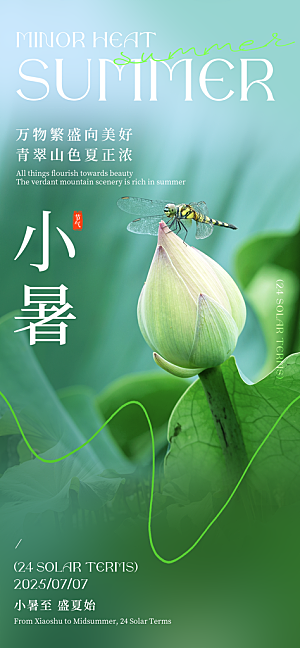 二十四节气小暑海报