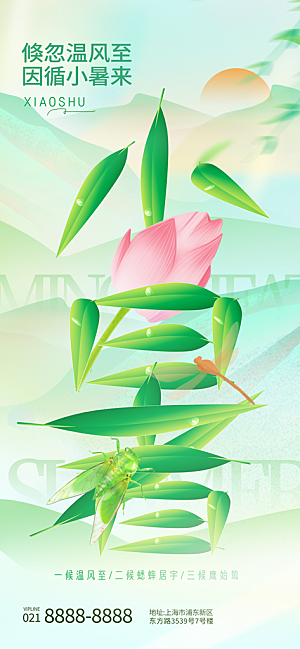 二十四节气小暑海报