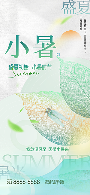 小暑二十四节气海报