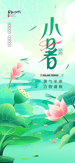 小暑二十四节气海报