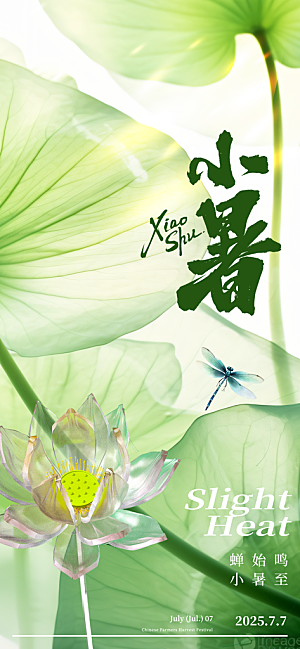 小暑二十四节气海报
