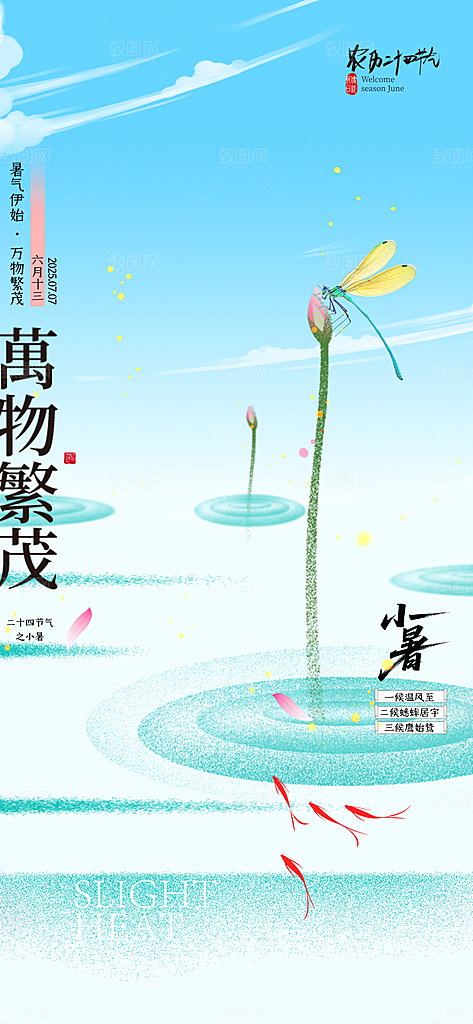 小暑二十四节气海报