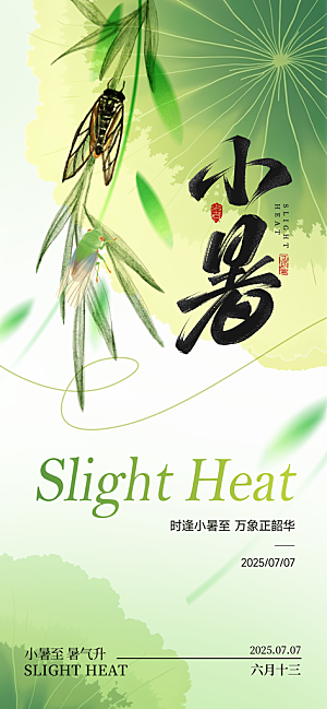 小暑二十四节气海报