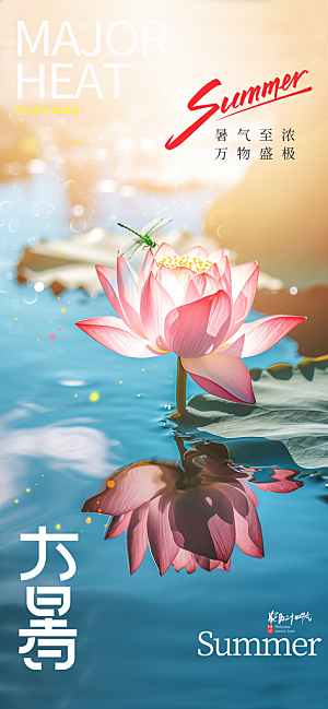 大暑二十四节气海报