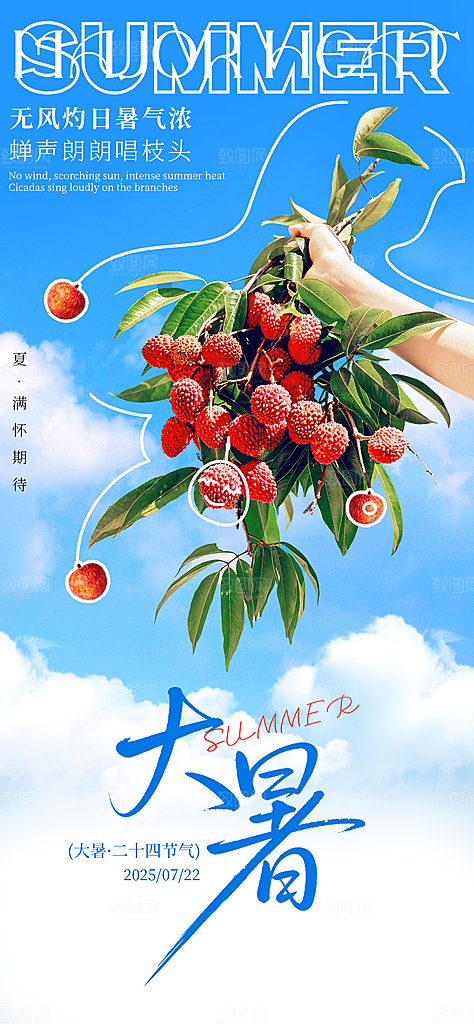 大暑二十四节气海报