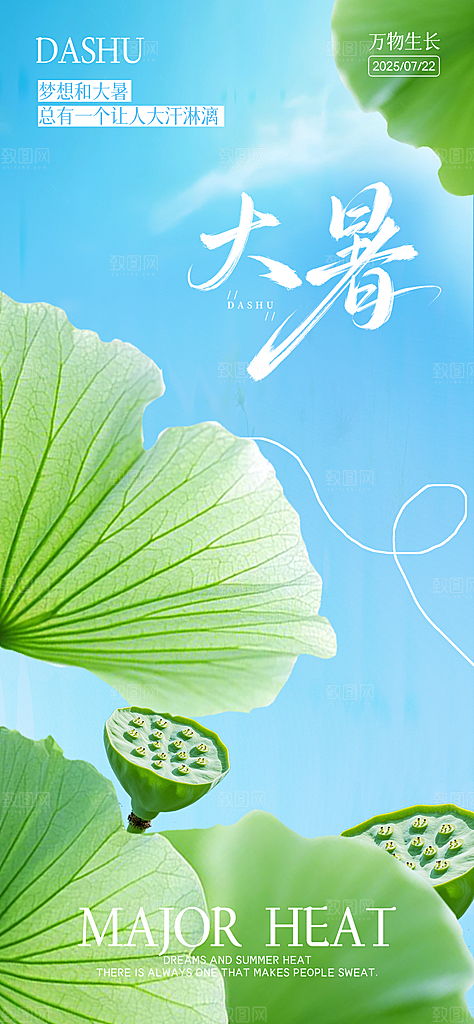 大暑二十四节气海报