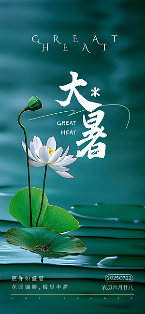 大暑二十四节气海报