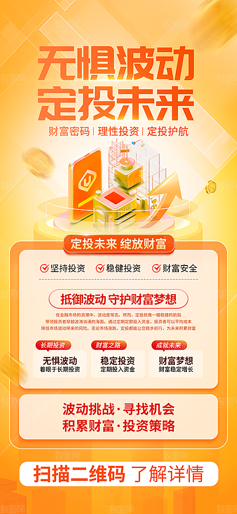 金融理财投资产品基金股票养老办卡银行海报