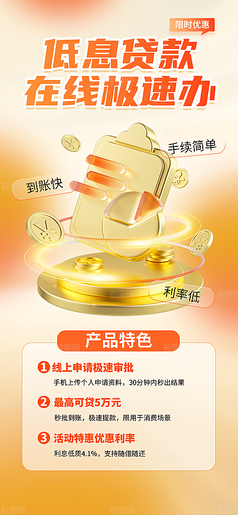 金融理财投资产品基金股票养老办卡银行海报