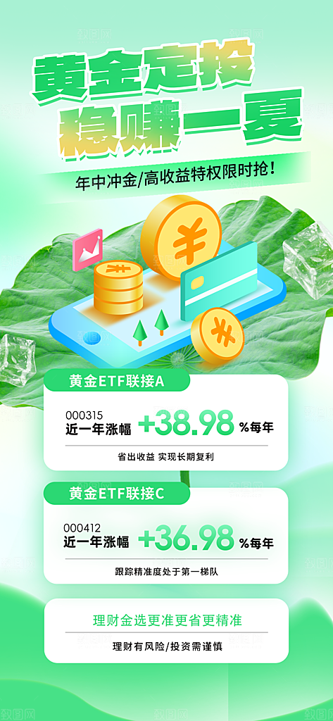 金融理财投资产品基金股票养老办卡银行海报