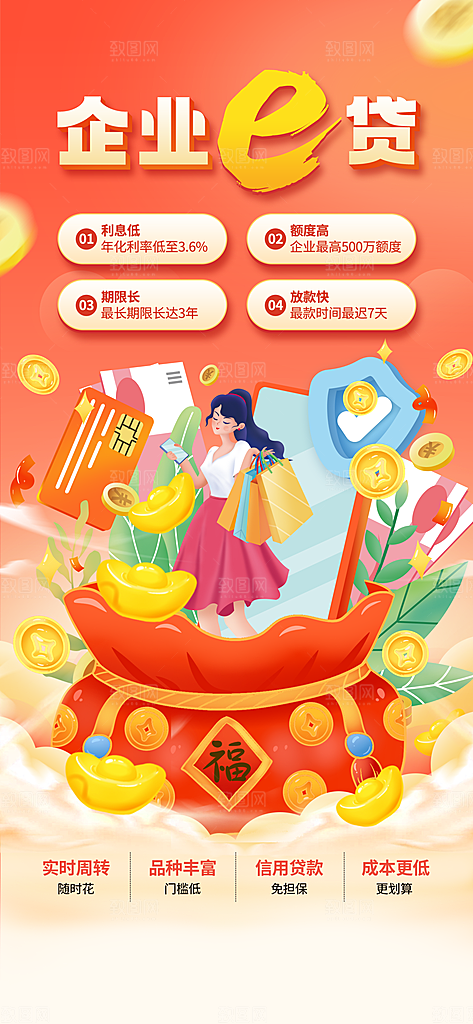 金融理财投资产品基金股票养老办卡银行海报