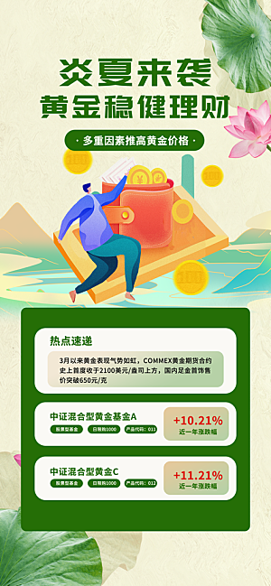 金融理财投资产品基金股票养老办卡银行海报
