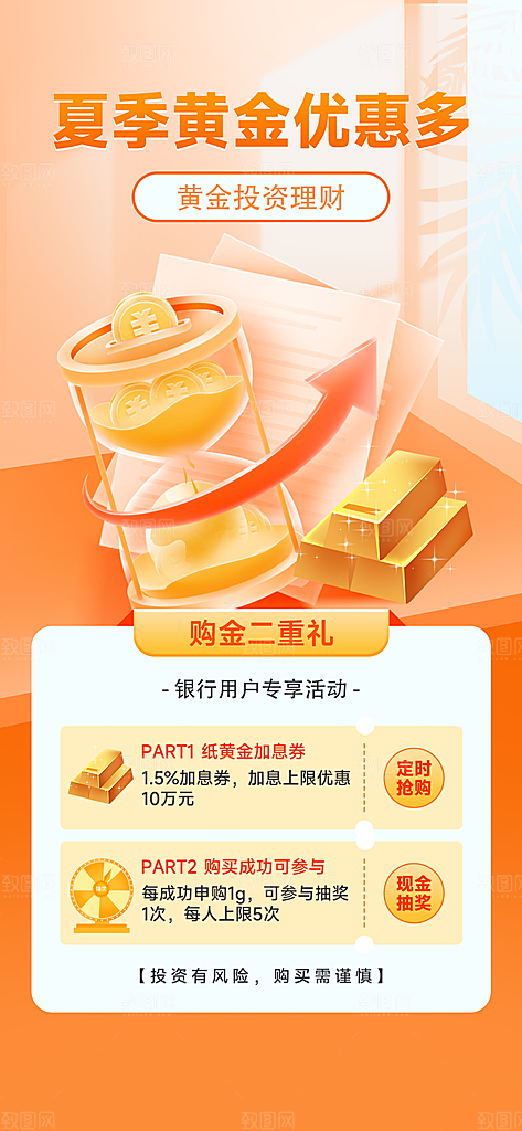 金融理财投资产品基金股票养老办卡银行海报