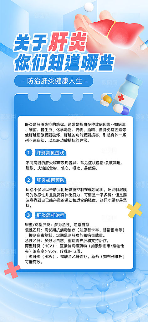 世界肝炎日肝脏健康医疗健康全国爱肝日海报