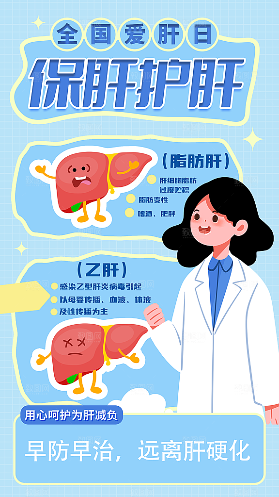 世界肝炎日肝脏健康医疗健康全国爱肝日海报