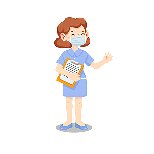 卡通人物儿童孩童大人学生医生