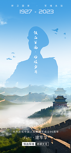 八一建军节强军海报