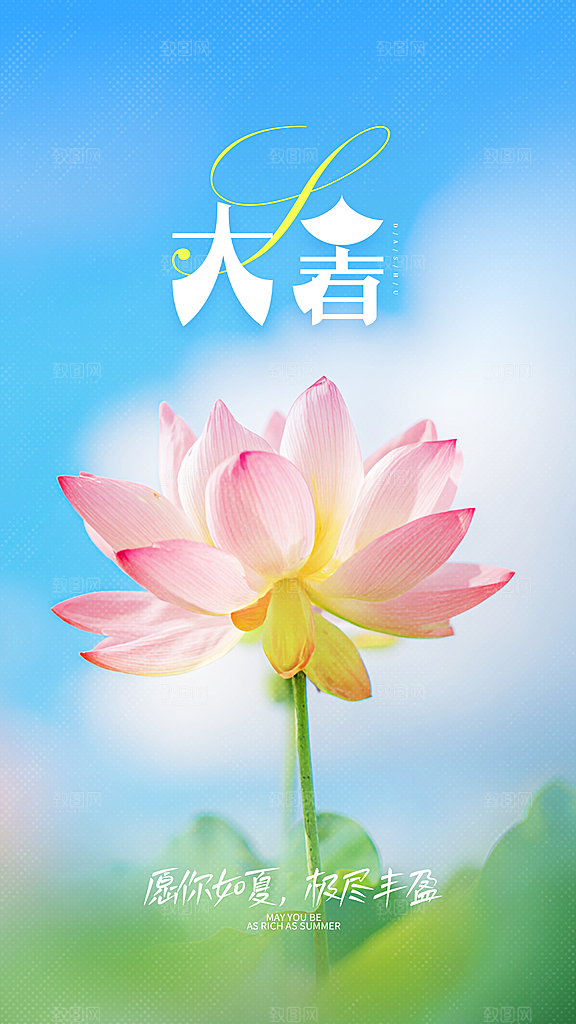 大暑节气传统活动海报
