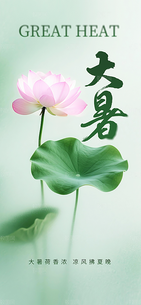 大暑节气传统活动海报