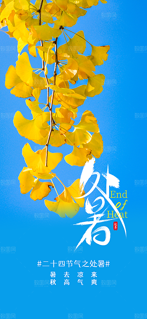大暑节气传统活动海报